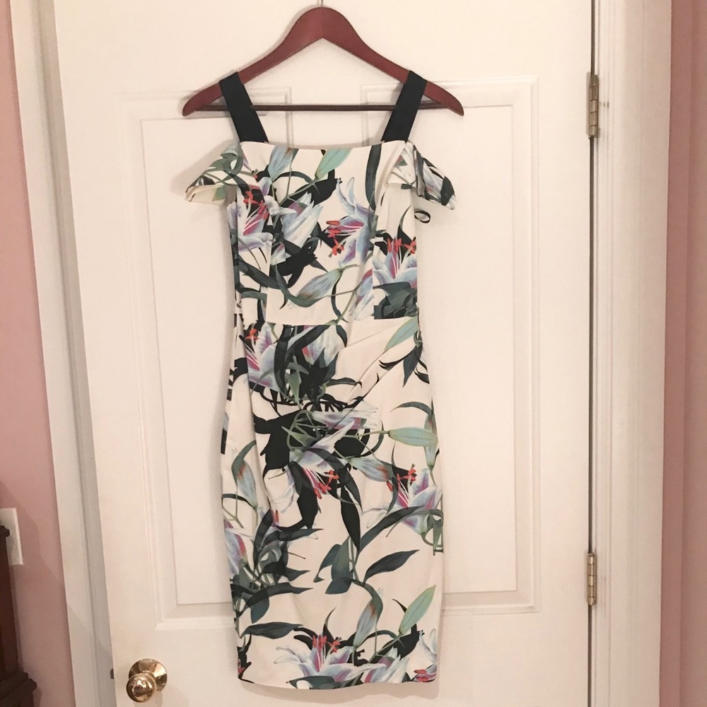 Karen Millen tropical floral sheath dress